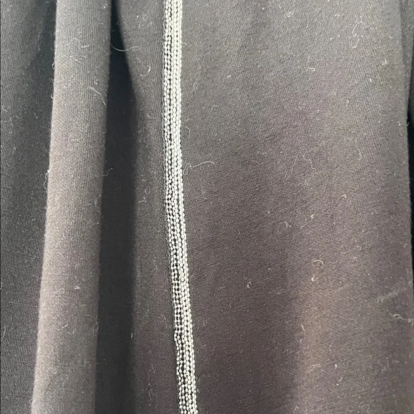 Harlow Black Lounge Set with Silver Contrast Trim - Picture 3 of 4